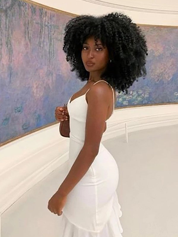 Vestidos cortos/mini sin mangas con escote en V fruncido de crepé elástico y corte tubo/columna